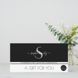 モノグラムモダンロゴ白黒ギフト券