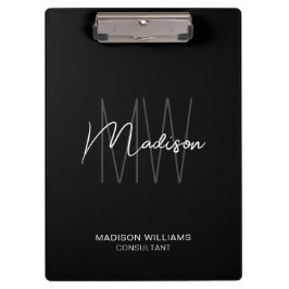 モノグラムモダンロゴ白黒コンサルタント クリップボード