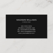 モノグラムモダンロゴ白黒コンサルタント 名刺 (裏面)