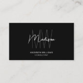 モノグラムモダンロゴ白黒コンサルタント 名刺 (正面)