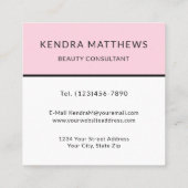 モノグラムモダンロポップ・アートのゴを使用したレトロ幾何学的アート スクエア名刺 (裏面)