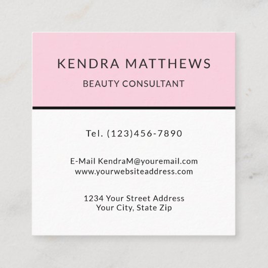 モノグラムモダンロポップ・アートのゴを使用したレトロ幾何学的アート スクエア名刺 (裏面)