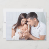 モノグラムモダンローレルフォト誕生 案内状 (裏面)