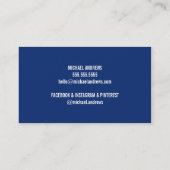 モノグラムモダンロ頭が切れるゴ金ゴールドボックス水色 名刺 (裏面)