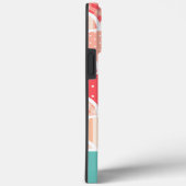 モノグラムモダンヴィンテージパターンlピンクと青 Case-Mate iPhoneケース (裏面 / 右)