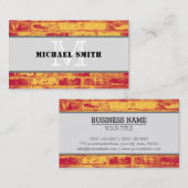 モノグラムモダンヴィンテージレンガ壁の背景 名刺 (正面/裏面)