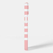 モノグラムモダン付きピンクと白ストライプの Case-Mate iPhoneケース (裏面 / 右)