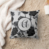モノグラムモダン付き蝶フローラノワール クッション (ブランケット)