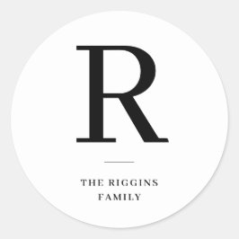 モノグラムモダン休日 ラウンドシール