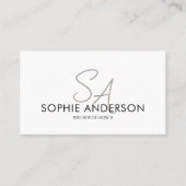 モノグラムモダン写真QRデザイナープロフェッショナル 名刺 (正面)