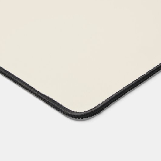 モノグラムモダン名スクリプトクリーム デスクマット (コーナー)