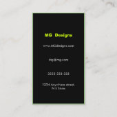 モノグラムモダン名刺 名刺 (裏面)