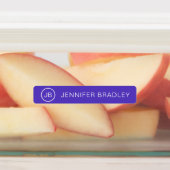 モノグラムモダン名前をカスタムするカラフルガーリー ラベル (貼付)