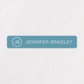 モノグラムモダン名前をカスタムするカラフルガーリー ラベル (デザイン1)