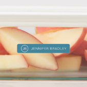 モノグラムモダン名前をカスタムするカラフルガーリー ラベル (貼付)