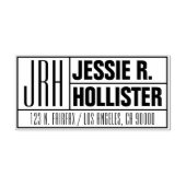 モノグラムモダン名又は事業差出人住所 ラバースタンプ (インプリント)