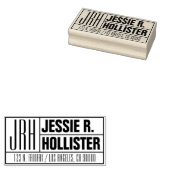 モノグラムモダン名又は事業差出人住所 ラバースタンプ (押印)