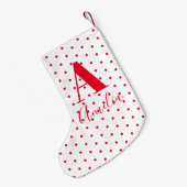 モノグラムモダン名水玉模様 スモールクリスマスストッキング (裏面 (吊り時))