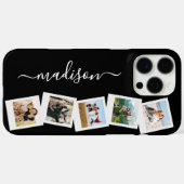 モノグラムモダン名5フォトコラージュ Case-Mate iPhoneケース (裏面 (横))
