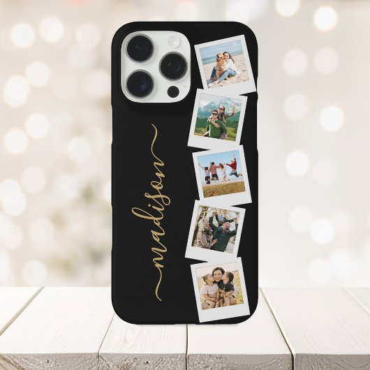 モノグラムモダン名5フォトコラージュ Case-Mate iPhoneケース