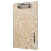 モノグラムモダン大理石パーソナライズされたと金ゴールド クリップボード (左)