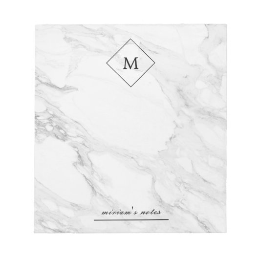 モノグラムモダン大理石 ノートパッド (正面)