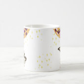 モノグラムモダン女性のカーボーイレッグカウボーディスコボール コーヒーマグカップ (中央)