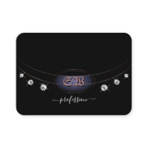 モノグラムモダン宝石と黒とバラの金ゴールド