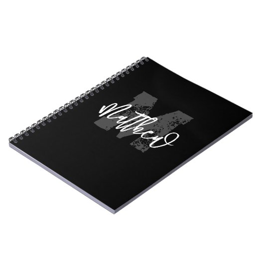 モノグラムモダン少年の学校に戻る宿題 ノートブック (左側)