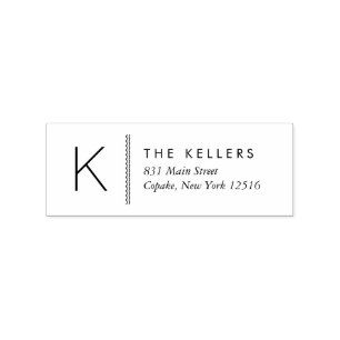 モノグラムモダン差出人住所ゴム印 ラバースタンプ