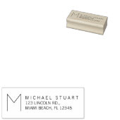 モノグラムモダン差出人住所 ラバースタンプ (押印)