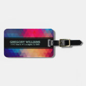 モノグラムモダン幾何カラフルパターン ラゲッジタグ (正面横)