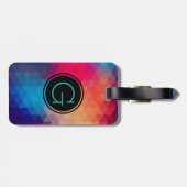 モノグラムモダン幾何カラフルパターン ラゲッジタグ (裏面横)