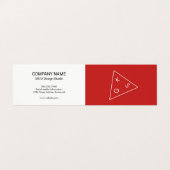 モノグラムモダン幾何学模様(赤) 名刺 (外部フラット)