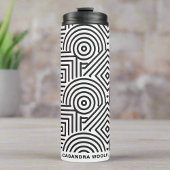 モノグラムモダン幾何学白黒パターン タンブラー