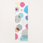 モノグラムモダン幾何学的な円形パターン ヨガマット (正面)