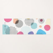 モノグラムモダン幾何学的な円形パターン ヨガマット (正面(横))