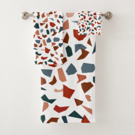 モノグラムモダン幾何学的パターン バスタオルセット