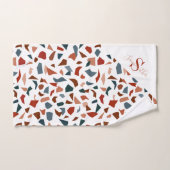 モノグラムモダン幾何学的パターン バスタオルセット (ハンドタオル)