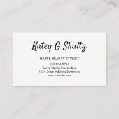 モノグラムモダン幾何学的花柄 名刺 (裏面)