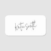 モノグラムモダン手書きスクリプミニマルト 名札 (正面)