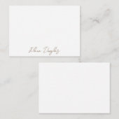 モノグラムモダン手書きミニマルトゥーペベージュ ノートカード (正面/裏面)