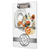 モノグラムモダン抽象化（黒と赤） クリップボード (左)