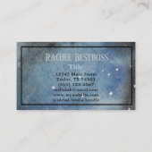 モノグラムモダン抽象芸術アートウォーターカラー 名刺 (裏面)