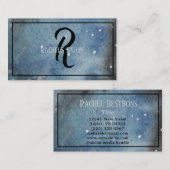 モノグラムモダン抽象芸術アートウォーターカラー 名刺 (正面/裏面)