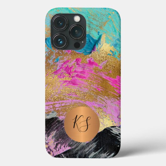モノグラムモダン抽象芸術エレガントパーソナライズされた Case-Mate iPhoneケース (裏面)