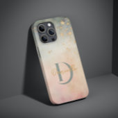 モノグラムモダン抽象芸術名前をカスタムするスターズピンク Case-Mate iPhoneケース