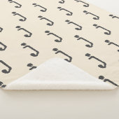 モノグラムモダン文字タイプライタータイポグラフィクリーム シェルパブランケット (3/4)