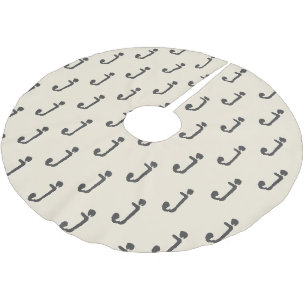 モノグラムモダン文字タイプライタータイポグラフィクリーム ブラッシュドポリエステルツリースカート