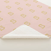 モノグラムモダン文字タイプライタータイポグラフィ赤面 シェルパブランケット (3/4)